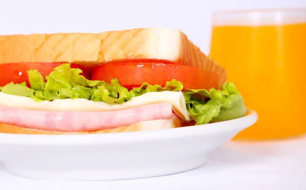 Sandwich y jugo — Foto de Stock