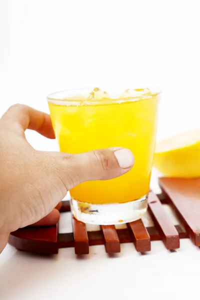 Ποτήρι με χυμό πορτοκάλι — Φωτογραφία Αρχείου