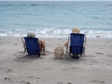 Two Women at the Beach clipart