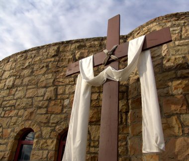 Easter Cross with Cloth clipart