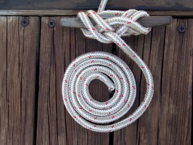 Boat Rope on Dock clipart