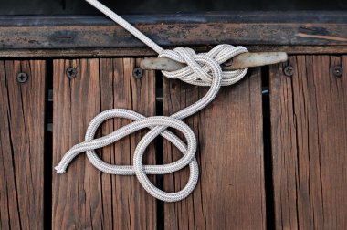Boat Rope on Dock clipart