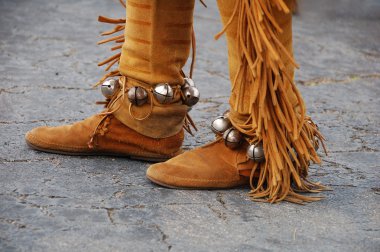 Native American sued footwear clipart