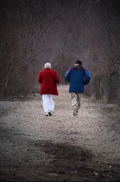 Couple âgé jogging — Photo