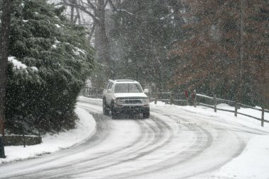 Driving in Snow clipart