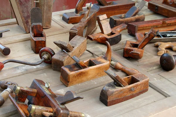 Herramientas antiguas de carpintero — Foto de Stock