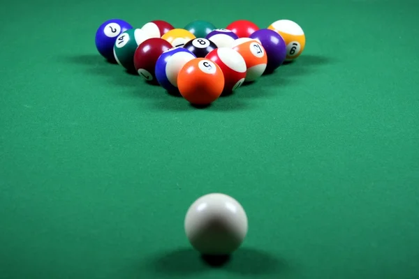 Pool Balls and Table — Stock Photo, Image