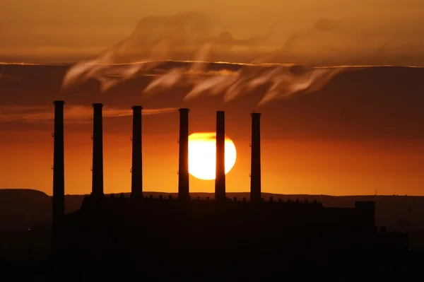Umweltverschmutzung durch Fabriken — Stockfoto