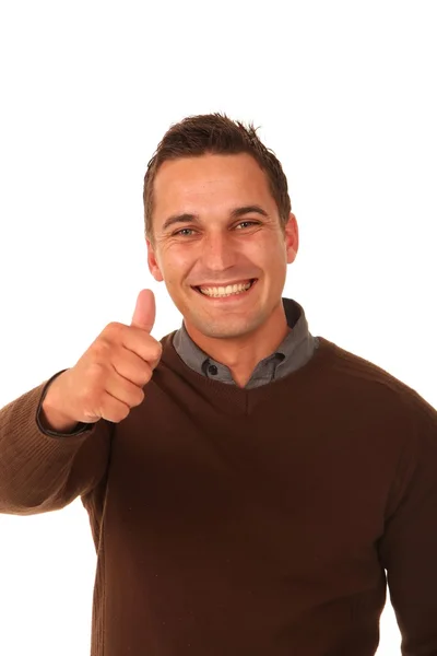 Handsome Man with Positive Attitude — Stock Photo, Image