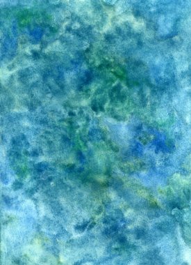 Handmade watercolor blue texture clipart