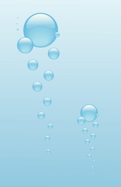 Blue bubbles clipart