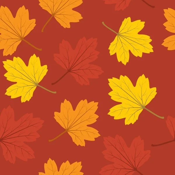 Feuilles d'automne fond sans couture — Image vectorielle