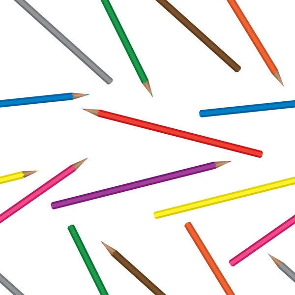 无缝彩色的铅笔模式 — 图库矢量图片