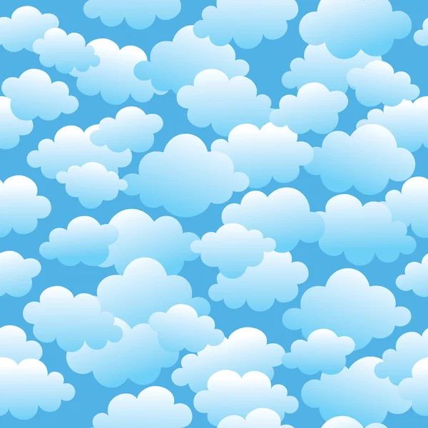 Motif sans couture nuageux — Image vectorielle