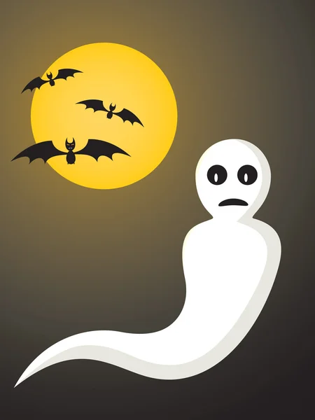Ghost on Halloween — Stock Vector