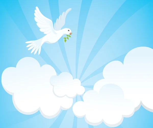 Dove in the sky — Stock Vector