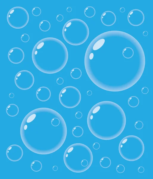 Bubbles on blue — Stock Vector