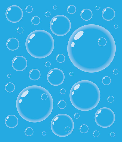 Bubbles on blue
