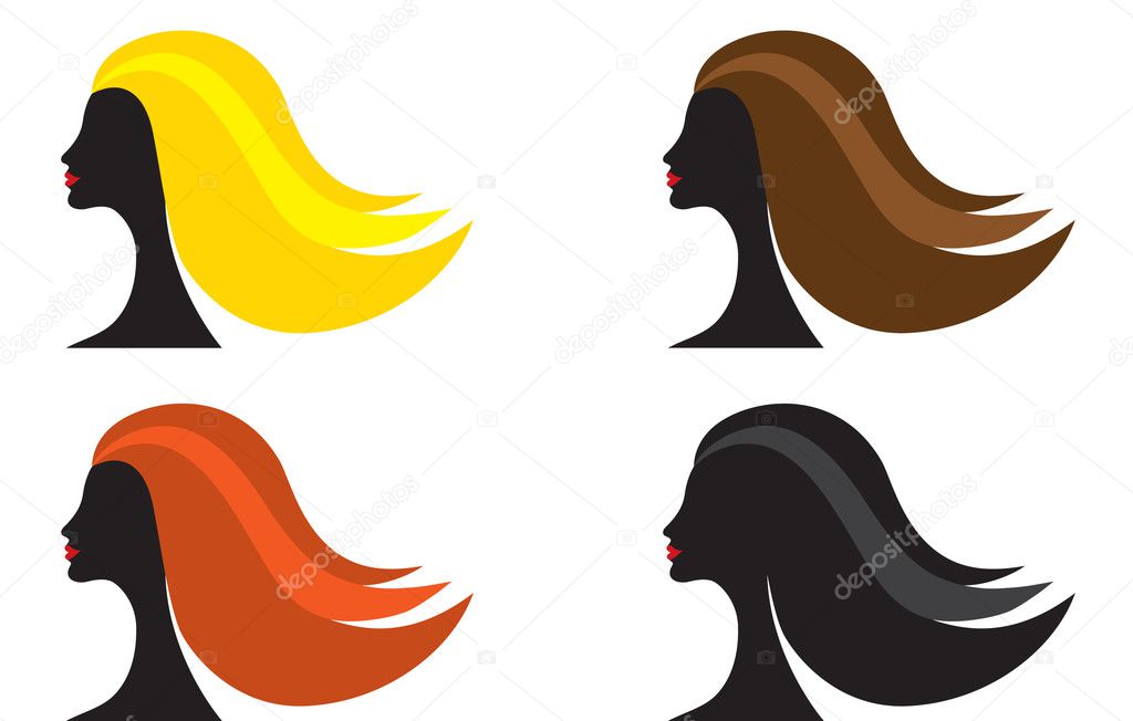Woman with different hair color