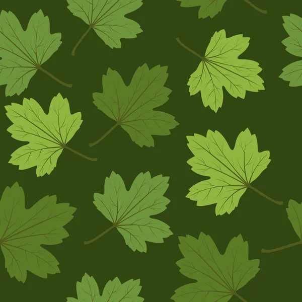 Groene bladeren naadloze achtergrond — Stockvector