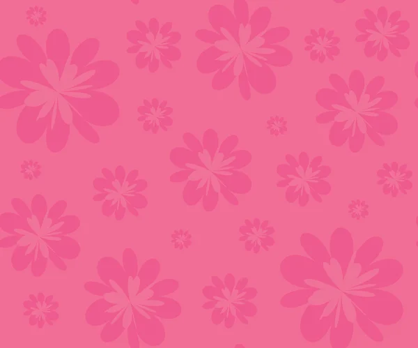 Pink flowers seamless background — Stock Vector