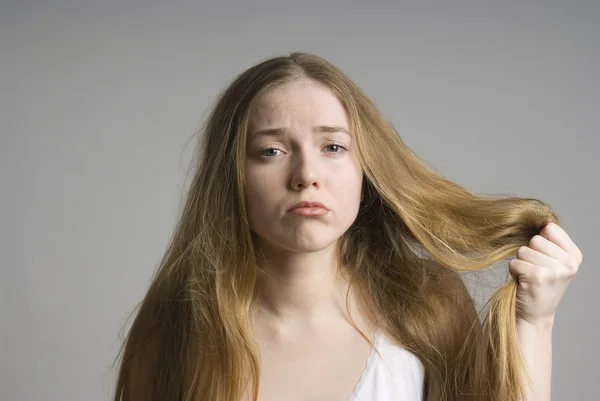 Problemów z włosami — Zdjęcie stockowe
