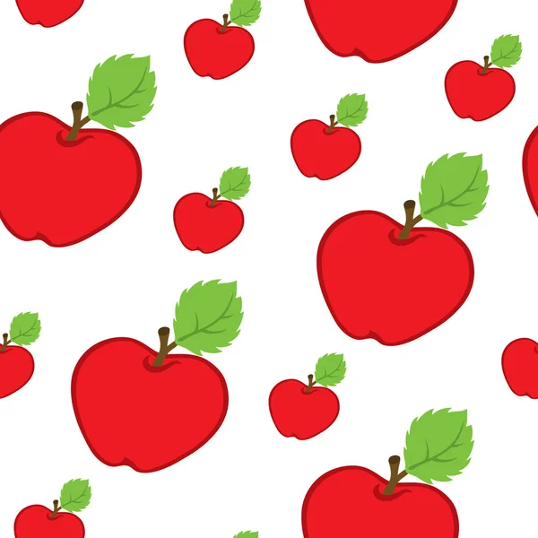Fundo sem costura com maçãs — Vetor de Stock