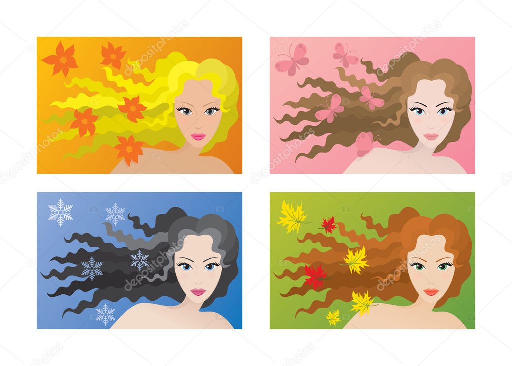 Four color types of beauty