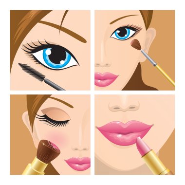 Make-up set clipart