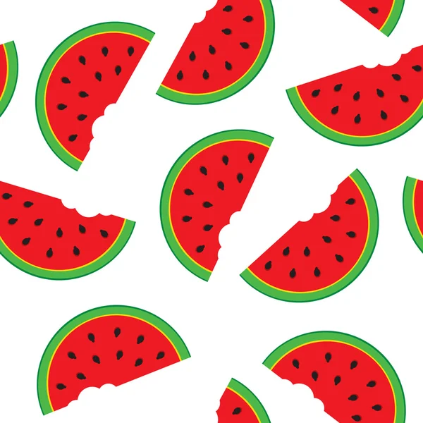 Nahtloses Muster mit Wassermelone — Stockvektor