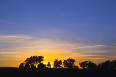 Prairie sunset clipart