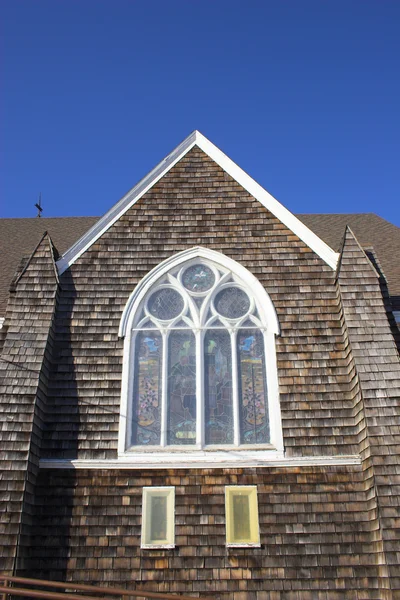 Фрагмент деревянной церкви — стоковое фото