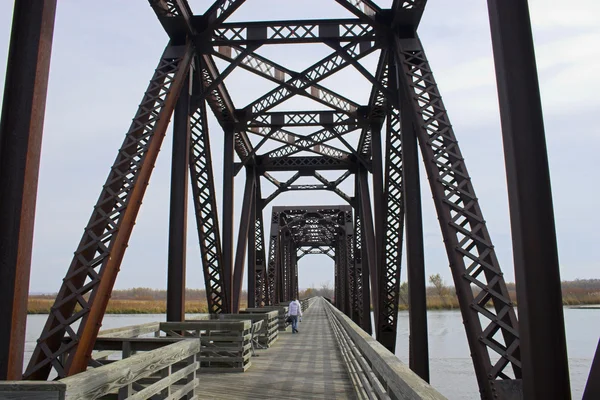 Kovový most — Stock fotografie