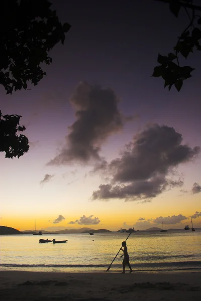 Ekvatoriella sunset — Stockfoto