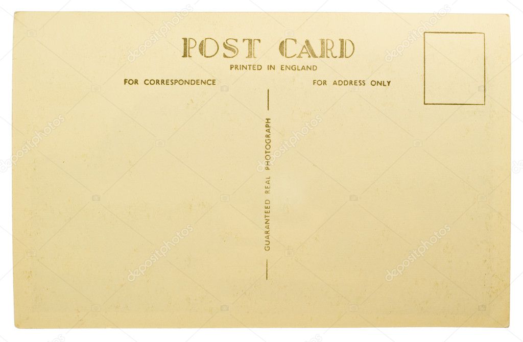 Blank Antique Postcard