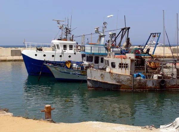 stock image Mediterranean sea, port Jaffo, Israel.