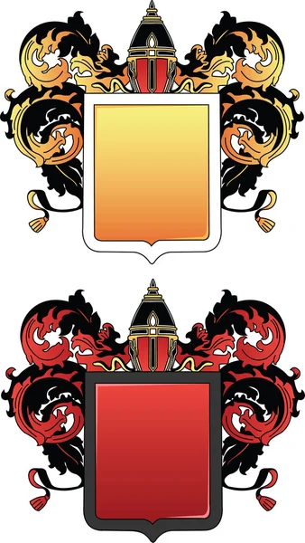 Wappen 2 farbig — Stockvektor