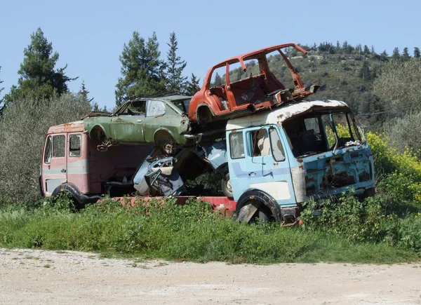 stock image Scrap Yard Vehicles