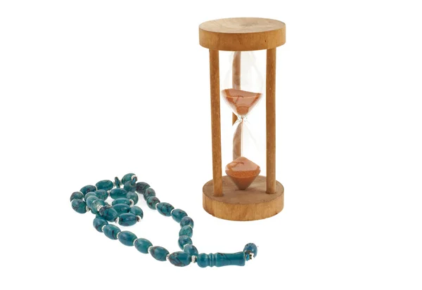 Gamla timglas och pärla — Stockfoto