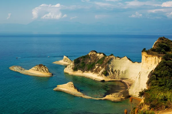 Вид на остров Керкира — стоковое фото