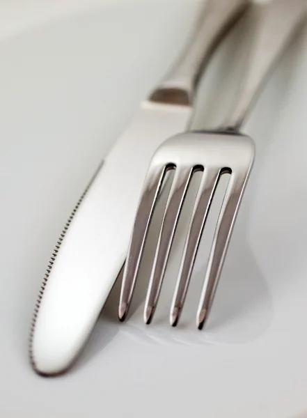 Tenedor y cuchillo — Foto de Stock