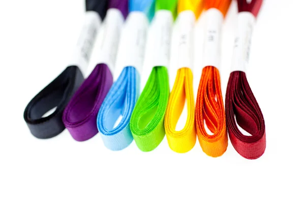 stock image Seven rainbow colored ribbons