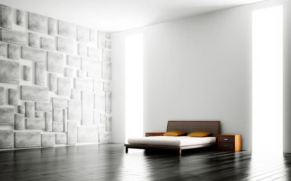 Moderne Schlafzimmer Innenausstattung 3d — Stockfoto