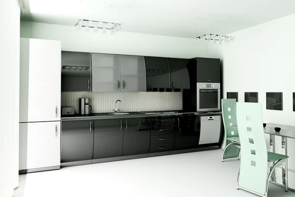 Cucina rendering 3d — Foto Stock