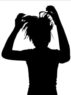 Silhouette woman clipart