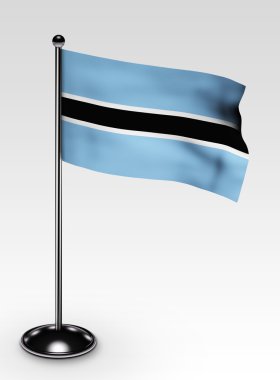 Small Botswana flag clipping path clipart
