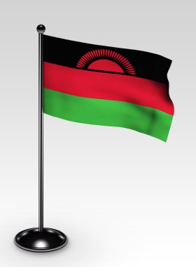 Small Malawi flag clipping path clipart