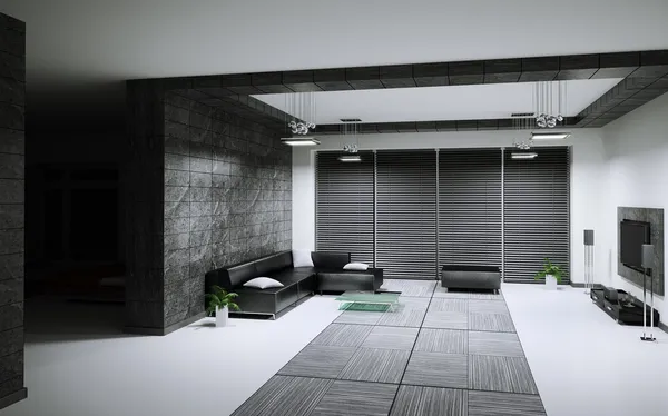 Living room interior 3d render — Stock Photo, Image