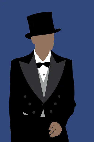 Silhouete Man in tuxedo — Stock Photo, Image
