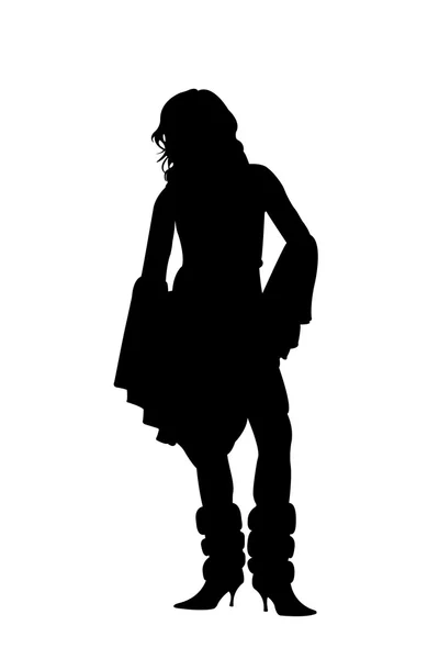 Silhouet vrouw — Stockfoto